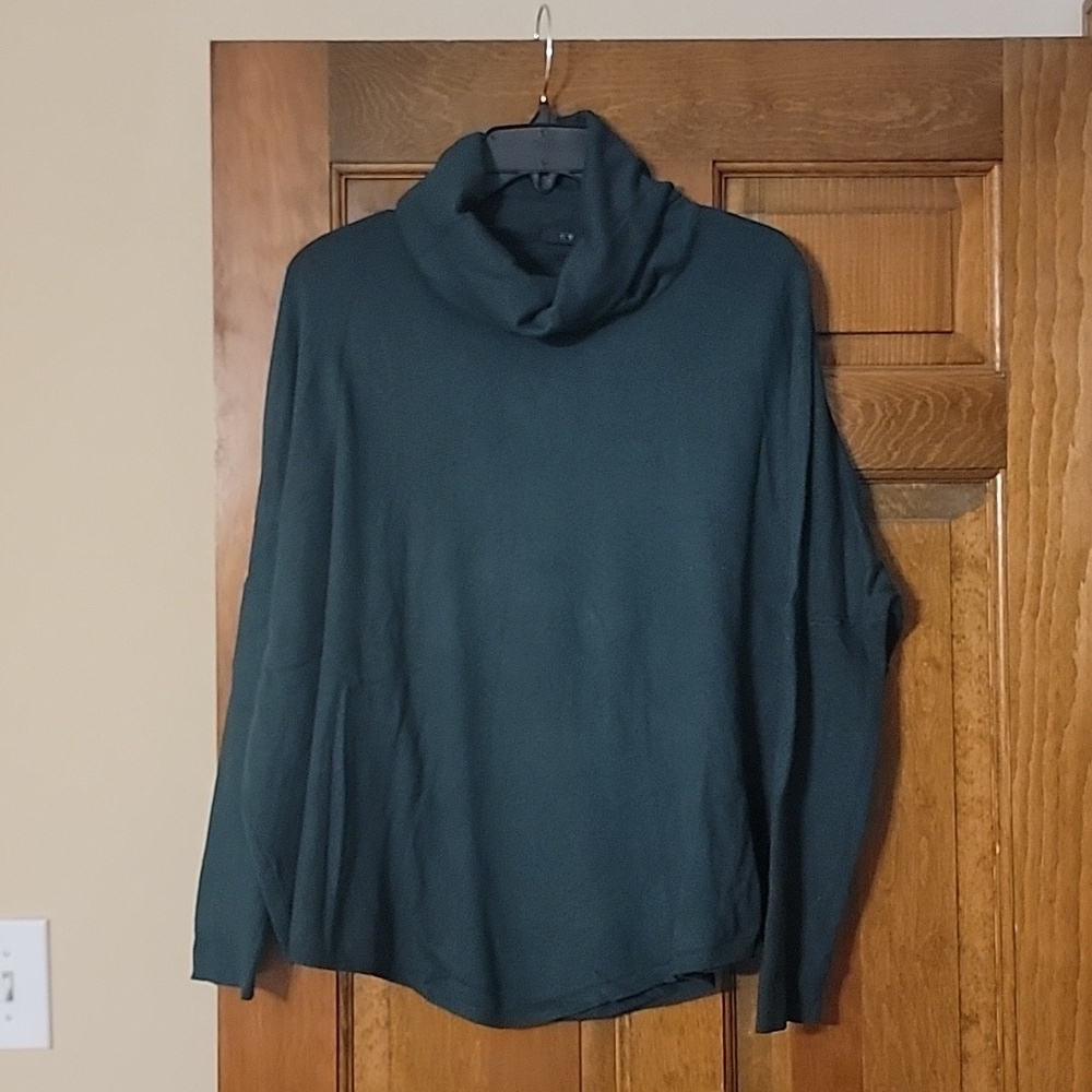 Green turtleneck